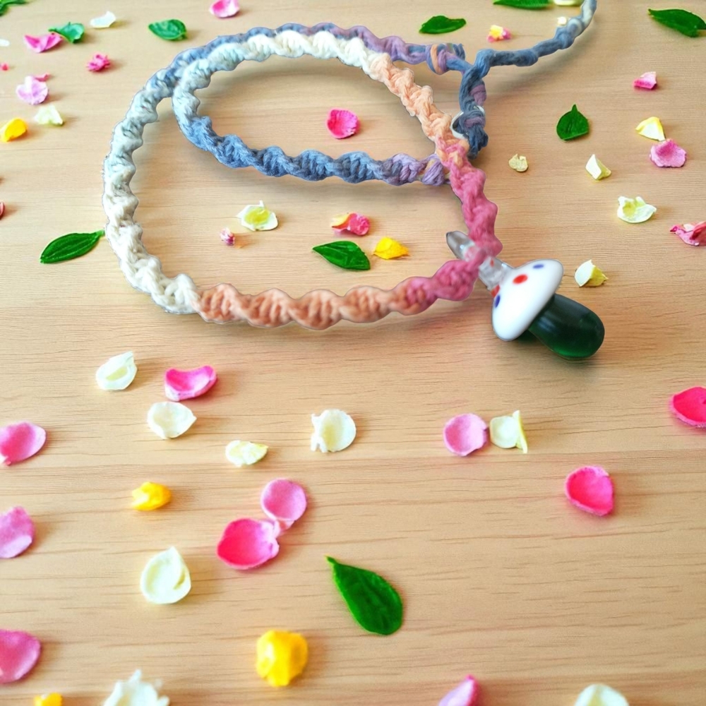 Glass Mushroom Necklace